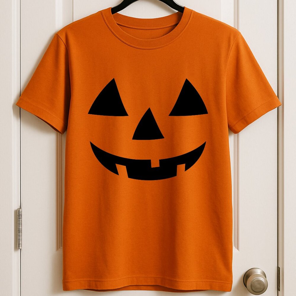 Pumpkin Jack-O’-Lantern Halloween Graphic T-Shirt - Orange